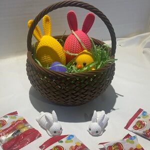 Colorful Easter Basket with Toys 3D Generated